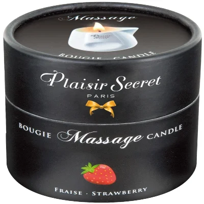 Масажна свічка - Plaisir Secrets Massage Candle Strawberry, 80 мл