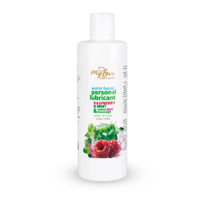 2в1 лубрикант та масажний гель - MyLove Aroma Series Intim&Massage Raspberry & Mint, 300 мл
