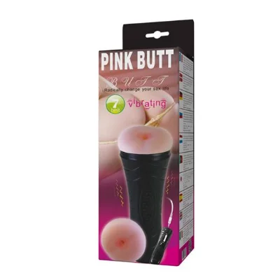 Мастурбатор - Pink Butt Vibrating Masturbator Cup