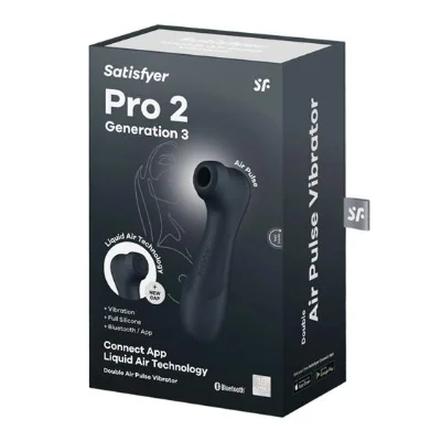 Кліторальний стимулятор - Satisfyer Pro 2 Generation 3 With Liquid Air Black Bluetooth/(App)