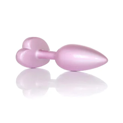 Анальна пробка - Jewellery Pearl Pink Heart Plug Clear S