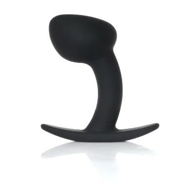 Анальна пробка - Silicone Black Curved Plug M