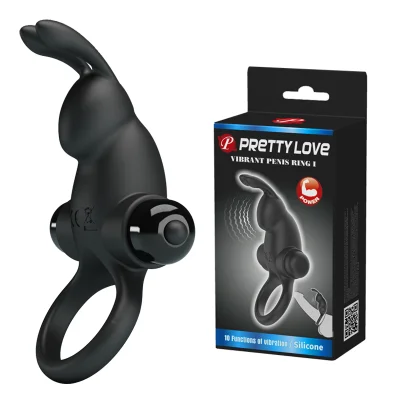 Ерекційне кільце - Pretty Love Vibrant Penis Ring I Black