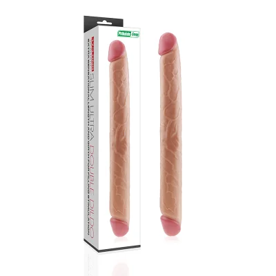 Двосторонній фалоімітатор - King-Sized Realistic Slim Ultra Double Dildo 17"