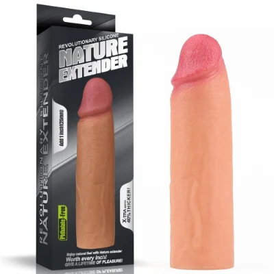 Насадка на член - Revolutionary Silicone Nature Extender Add 1.5" Flesh
