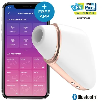 Вакуумний кліторальний вібратор - Satisfyer Love Triangle White (App)