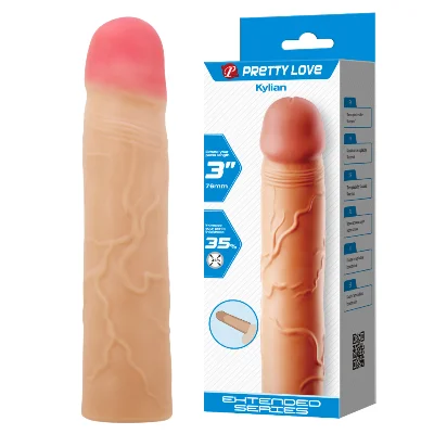 Насадка на член - Pretty Love Kylian Penis Extender +3" Flesh