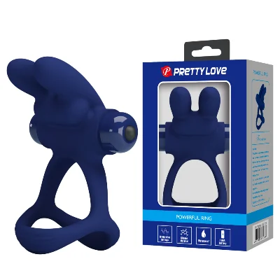 Ерекційне кільце - Pretty Love Powerful Vibro Cock Ring Bunny Blue