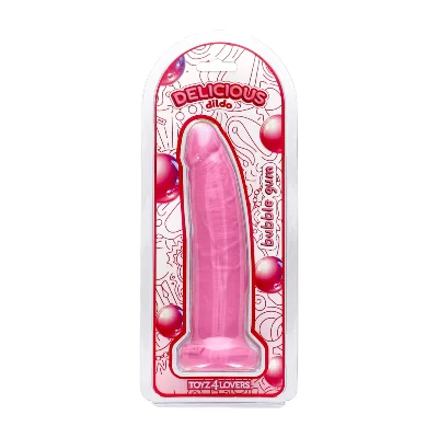 Фалоімітатор з ароматом жуйки - Toyz4lovers Delicious Dildo Bubble Gum, 19,5 см