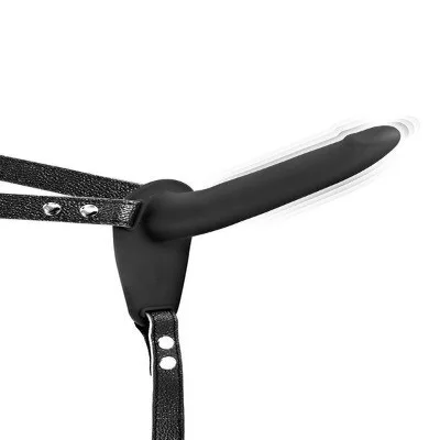 Страпон з вібрацією Fetish Tentation Vibrating Strap-On with Dildo Black (м'ята паковання)