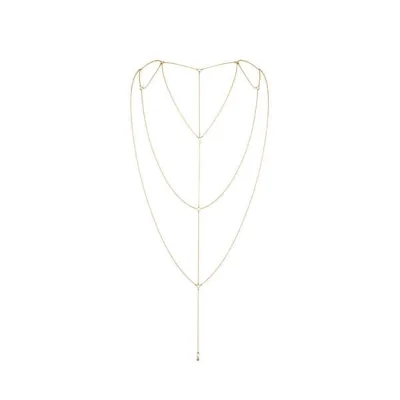Ланцюжок для спини Bijoux Indiscrets Magnifique Back and Cleavage Chain - Gold, прикраса для тіла