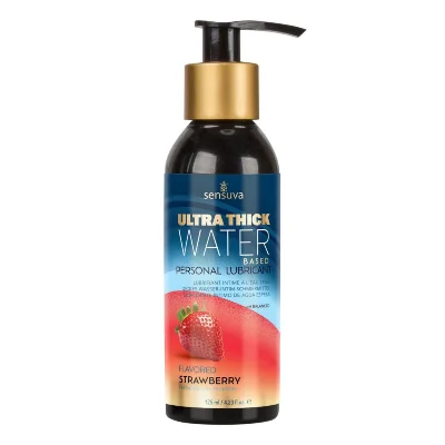Густа змазка на водній основі Sensuva UltraThick Water-Based Strawberry (125 мл) без парабенів