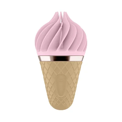 Морозиво-спінатор Satisfyer Lay-On - Sweet Treat Pink/Brown, 10 режимів роботи, водонепроникний