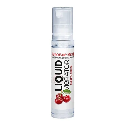Лубрикант з ефектом вібрації Amoreane Med Liquid Vibrator Cherry (10 мл)