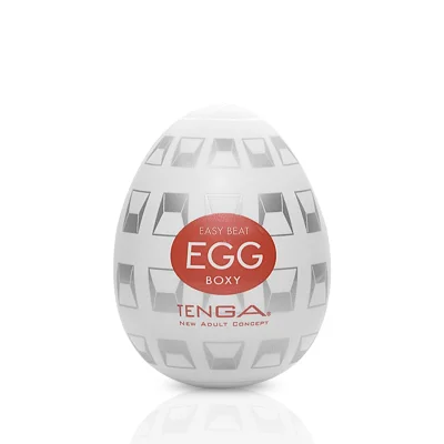 Мастурбатор-яйце Tenga Egg Boxy з геометричним рельєфом