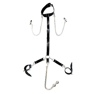 Бондажний набір з металевим анальним гаком Art of Sex Beatrice Bondage set with anal hook № 3