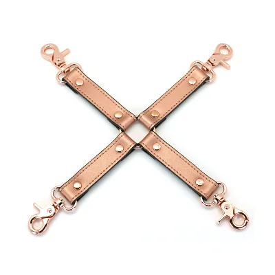Хрестовина для фіксації Liebe Seele Rose Gold Memory Hog Tie, натуральна шкіра, рожеве золото