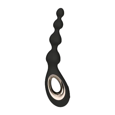 Анальне намисто з вібрацією LELO Soraya Beads Black, різний діаметр намистин, 8 режимів