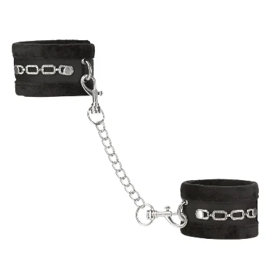 Наручники Punishment – Crystal Detail Handcuffs – Black, знімний ланцюжок, оздоблені кристалами