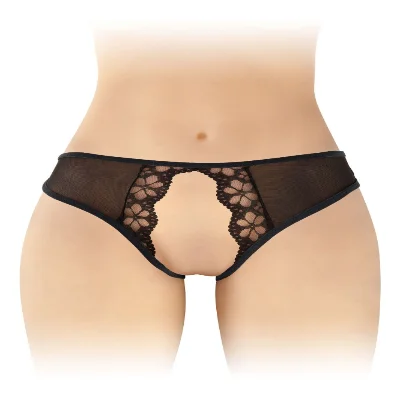 Трусики з відкритим доступом Fashion Secret Ambre Black, сітка