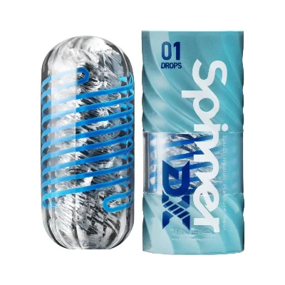 Мастурбатор Tenga Spinner DX 01 Drops, з пружною стимулювальною спіраллю всередині, ніжний вплив