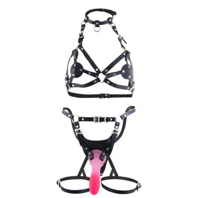 Сбруя зі страпоном LOCKINK SEVANDA Queen Sheba Set with Pink Dildo