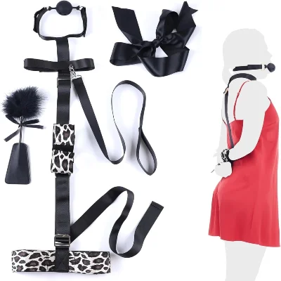 БДСМ-набір LOCKINK YEAHWOW Armbinder Restraint Set Black