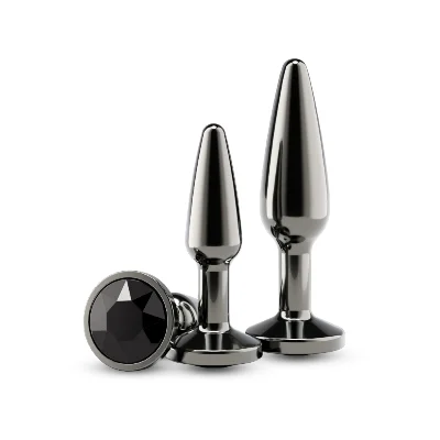 Набір анальних пробок NS Novelties Rear Assets - Tapered Trainer Kit - Gunmetal - Black