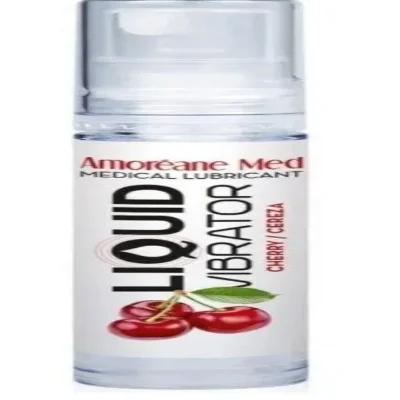 Стимулирующий лубрикант от Amoreane Med: Liquid vibrator - Cherry ( жидкий вибратор ), 10 ml