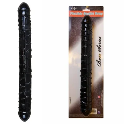 Двойной фаллоимитатор Boss Series: Flexible Double Dong Black