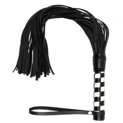 Флогер Premium Leather Flogger Black&White, кожа