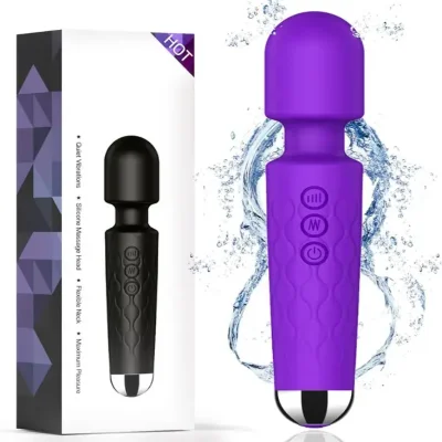 Вибратор микрофон «Violet Microphone», 20 режимов вибрации ,фиолетовый