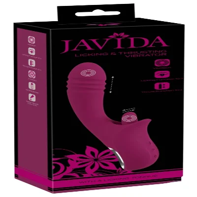 Толкающий вибратор с виброязычком для клитора Licking & Thrusting от Javida