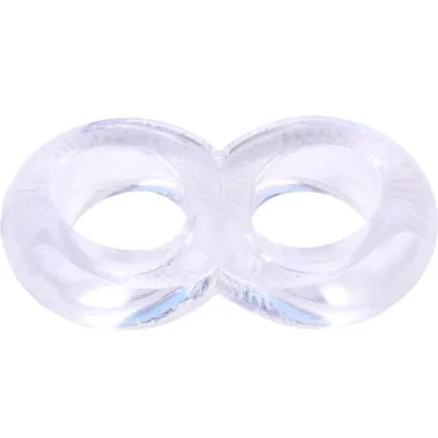 Эрекционное кольцо Duo Cock 8 Ball Ring, Clear