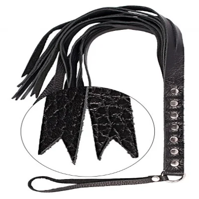 Флогер натуральная кожа, Black