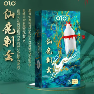 Презерватив OLO с усиками + шарик "Fairy deer Spiny condom" (1 презератив + 1 шарик)