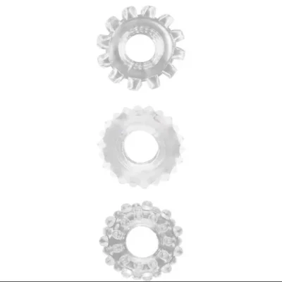 Набор эрекционных колец Gear Up Rings, Clear