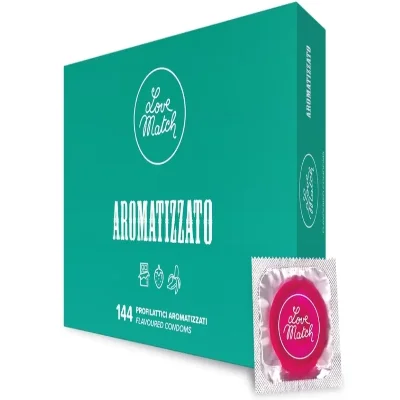 Цветные ароматизированные презервативы Love Match - Arromatizato, strawberry (по 1 шт)