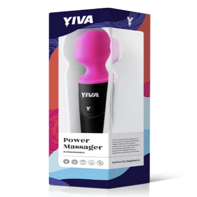 Вибромассажер - Yiva Power Massager черно-розовый