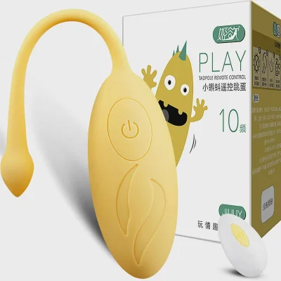 Вагинальное виброяйцо с пультом "Monster egg", цвет жёлтый, 10 режимов вибрации