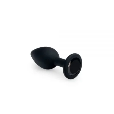 Анальная пробка, Black Silicone, Black Diamond, M