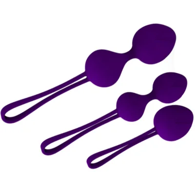 Набор вагинальных шариков Dark Purple Trio темно-фолетовый