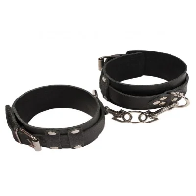 Оковы Leather Dominant Leg Cuffs, Black кожа