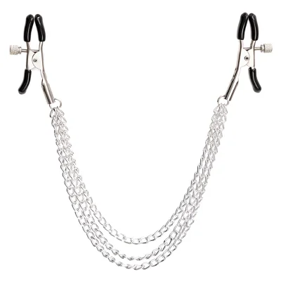 Зажимы на соски "Clamps three chains", три цепочки