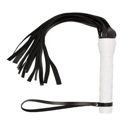 Флогер VIP Leather Flogger, White кожа