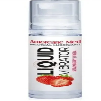 Стимулирующий лубрикант от Amoreane Med: Liquid vibrator - Strawberry ( жидкий вибратор ), 10 ml