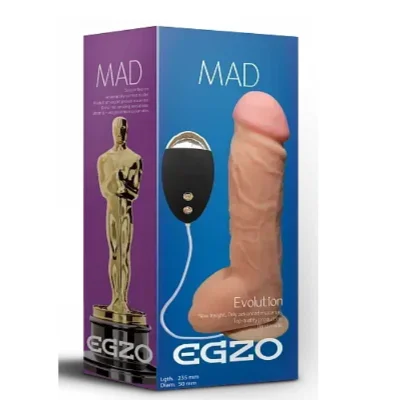 Вибратор на присоске EGZO Ciberskin DVR006 ( 23,5 см х 5 см )