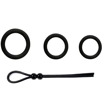 Набор эрекционных колец Black Ring Set цвет черный