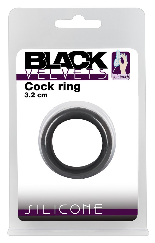 Ерекційне кільце - Black Velvets Cock Ring, 3.2 см - зображення 1