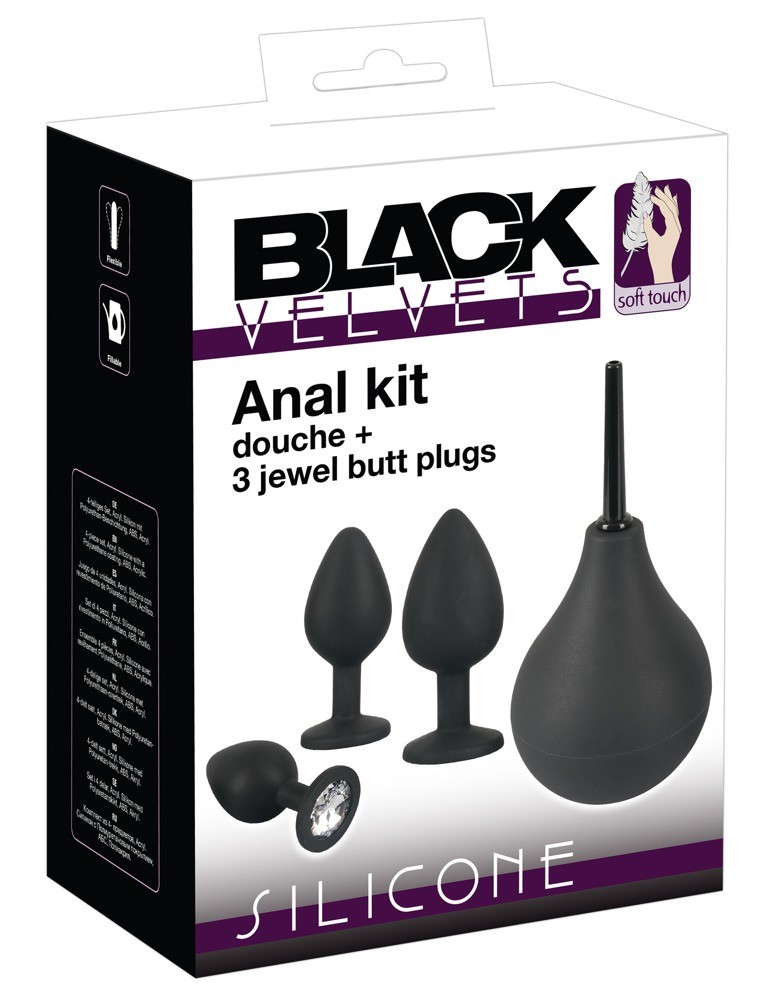 Набір анальних пробок - Black Velvets Anal Kit - зображення 1